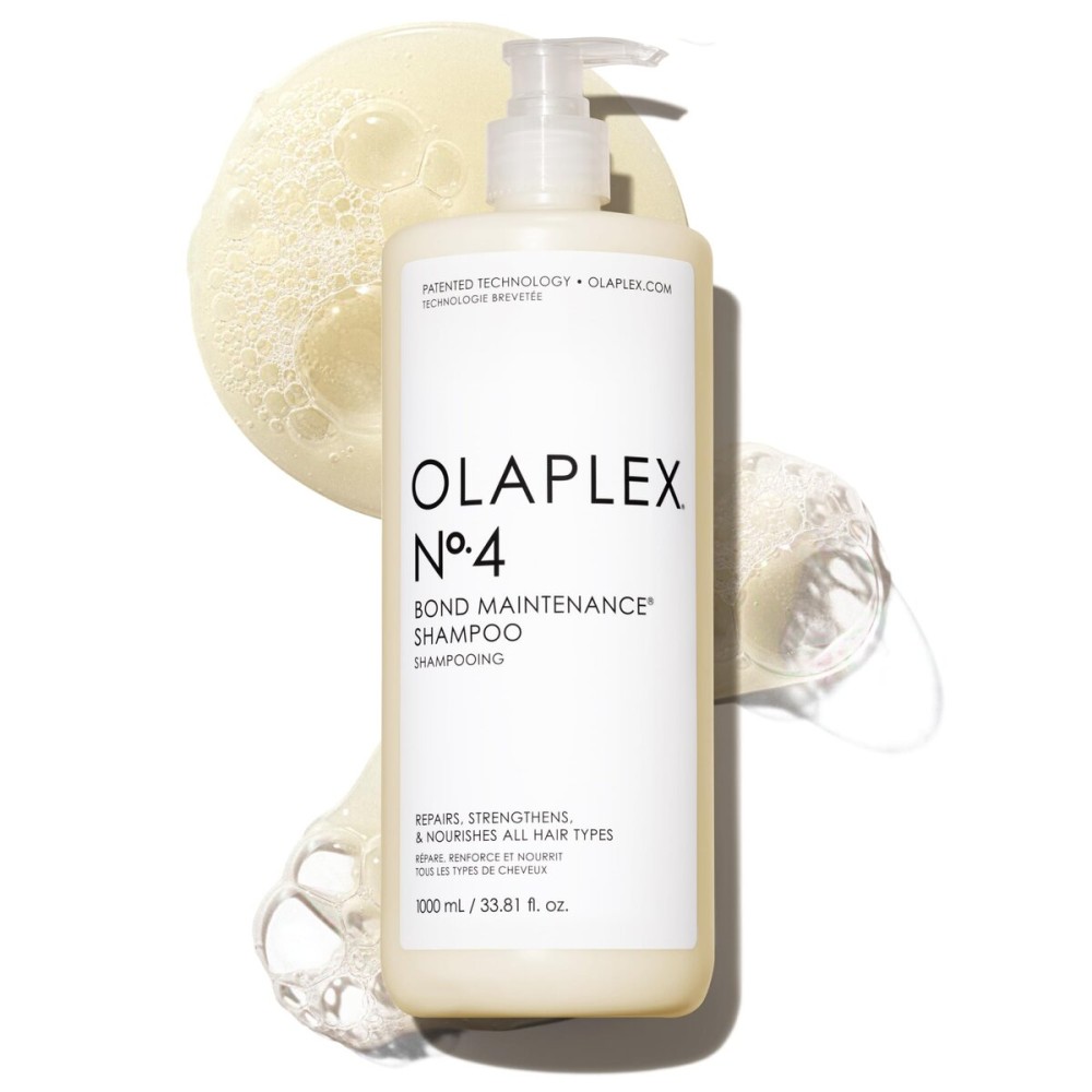 Olaplex No. 4 Bond Maintenance Shampoo, Repairs, Strengthens, & Nourishes All Hair Types, Adds Shine & Leaves Hair Feeling Soft, 33.8 fl oz