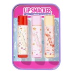 Lip Smacker Holiday Christmas Flavored Lip Balm Original & Best Tin - Moisturizing, Soothing Trio Eggnog, Gingerbread, & Candy Cane