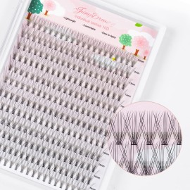 FinyDreamy 10D Lash Clusters 240pcs Individual Lash Extensions Natural Cluster Lashes 12-16mm Mix Lengths C Curl 0.07mm Thickness eyelash Individual Cluster Lashes Apply Under your Lashes(10D12-16mm)