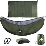 Hammock Underquilt for Camping Hammock, AYAMAYA Full Length Lightweight Under Quilts Warm Insulated Underquilt for Single and Double Hammocks, Winter Cold Weather Blanket for Hiking Backpacking