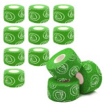 WOD Nation Weightlifting Hook Grip Athletic Tape - Sweat-Proof Athletic Tape for Thumb - Flexible Easy-Tear Gym Grip - Multi-Sport Versatility for Pull Ups - Pack of 12, 23 ft Rolls, Green