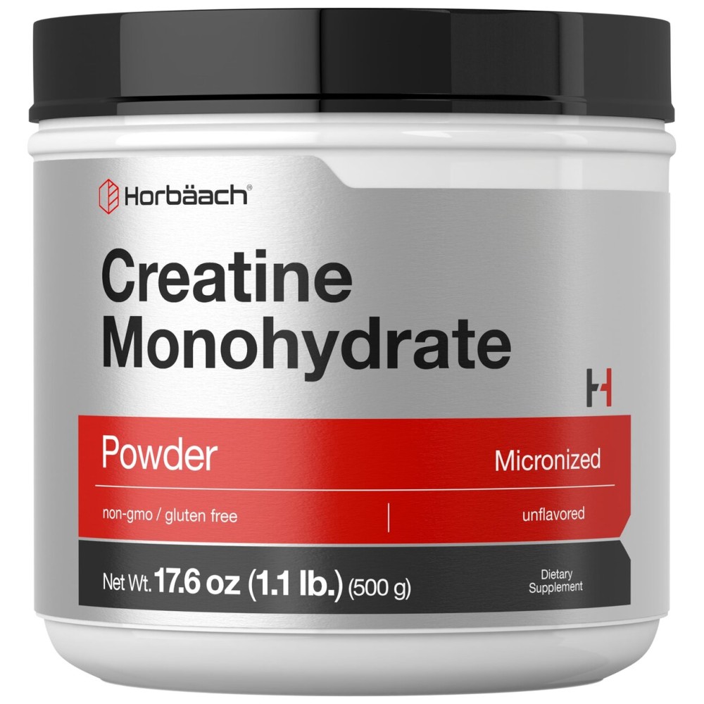 Horbach Creatine Monohydrate Powder | 1.1lb (17.6 oz) | Micronized and Unflavored | Vegetarian, Non-GMO, and Gluten Free Supplement