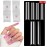 No C Curve Square Refill Nail Tips, 3XL Long Clear Straight Tapered Square Gel Nail Tips, 200PcsFixed Size No. 3.4.5.6 With BagHalf Cover Acrylic Tips Coffin Nails Tips for Nail Art Salon