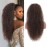 Youthfee 27 Drawstring Ponytail Deep Curly Heat Resistant Human Hair Blended Instant Clip Ponytail Extension Protective Style Brown Afro Kinky Curly Hair Pieces for Women