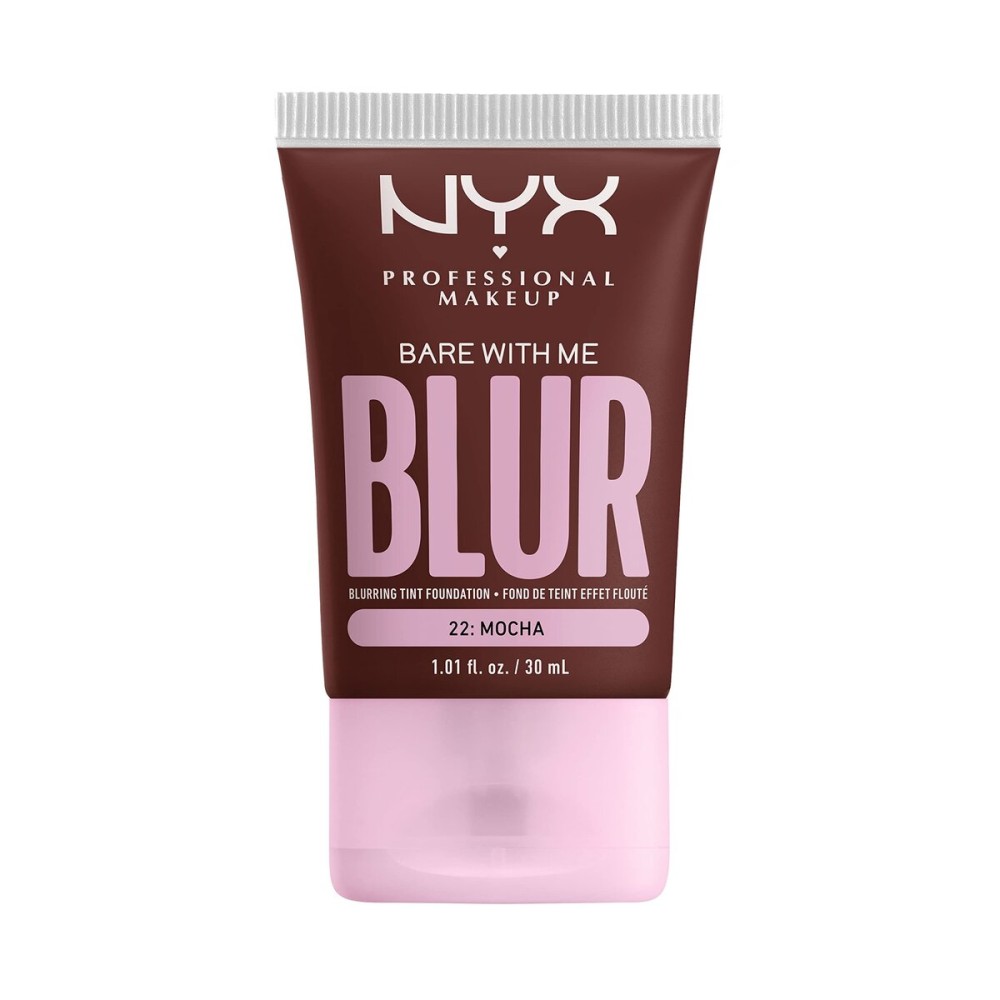 NYX PROFESSIONAL MAKEUP Bare With Me Blur Skin Tint Foundation Make Up with Matcha, Glycerin & Niacinamide - Mocha
