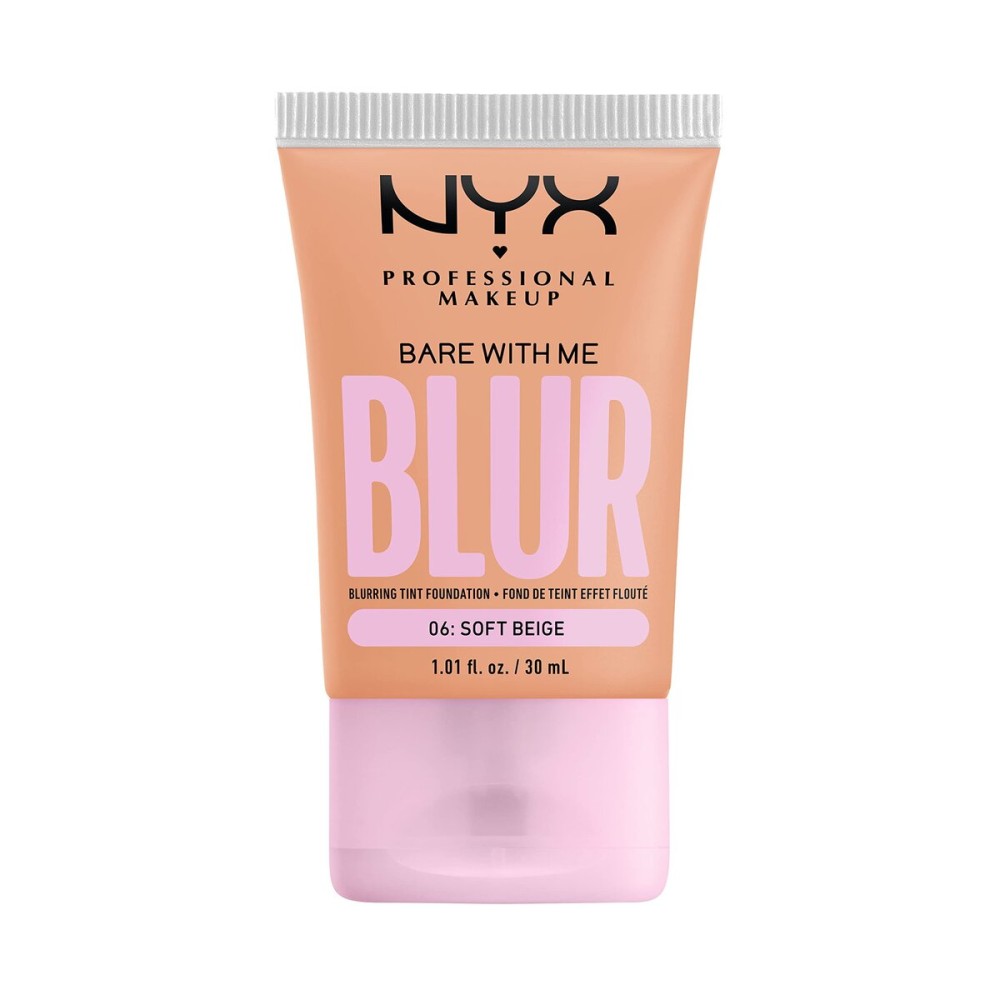 NYX PROFESSIONAL MAKEUP Bare With Me Blur Skin Tint Foundation Make Up with Matcha, Glycerin & Niacinamide - Soft Beige