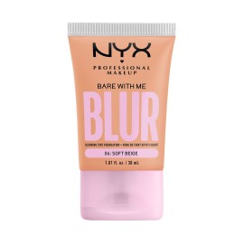 NYX PROFESSIONAL MAKEUP Bare With Me Blur Skin Tint Foundation Make Up with Matcha, Glycerin & Niacinamide - Soft Beige