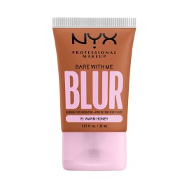 NYX PROFESSIONAL MAKEUP Bare With Me Blur Skin Tint Foundation Make Up with Matcha, Glycerin & Niacinamide - Warm Honey