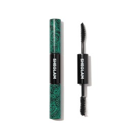 SHEGLAM 2 In 1 Black Volume and Length Waterproof Mascara Long Lasting Dual-Ended Tubing Eye Makeup