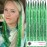 MISSUHUI Hair Tinsel Kit with Tools 47Inch 1200 Strands Fairy Hair Tinsel Heat Resistant Glitter Tinsel Hair Extensions Sparkling Shiny Hair Tinsel Strands Kit for Women Girls 6Pcs (Green)