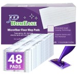 JD HOMEASE 48 Pack Premium Microfiber Replacement Pads for Swiffer WetJet - Super Absorbent, Lint-Free, Durable-11x5.5, Perfect Fit Swiffer WetJet Mop - Safe on Hardwood, Tile, Vinyl