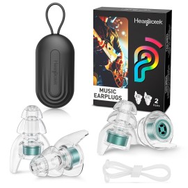 High Fidelity Concert Ear Plugs-23dB Noise Reduction, Reusable Hearing Protection for Concerts, Festivals, Musicians,Sports, Tinnitus Relief & Noise Sensitivity (Green)