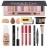 All in One Makeup Kit for Women Full Kit, Make Up Gift Set for Women Teens Girls, Includes 12 Colors Eyeshadow, Foundation, Lipstick, Mascara, Brush, Sponge, Brow Powder, Brow Soap, Eyeliner Stamp