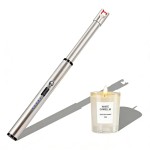 Navpeak Electric Candle Lighter Windproof USB Rechargeable Flameless Long Neck Lighter for Candles Gas Stove Fireplace BBQ Kitchen Grills (Stainless Steel)