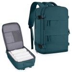 coowoz Large Travel Backpack For Women Men,Carry On Backpack Flight Approved,Hiking Backpack Waterproof Outdoor Sports Rucksack Casual Daypack Fit 15.6 Inch Laptop Shoes Compartment,30L(Peacock Blue)