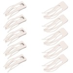 Chinco 24 Pcs Double Grip Hair Clips Metal Snap Clips Women Barrettes for Hair Making, Salon Supplies(Beige,2 Inch)