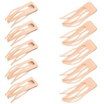 Chinco 24 Pcs Double Grip Hair Clips Metal Snap Clips Women Barrettes for Hair Making, Salon Supplies(Cream,2 Inch)
