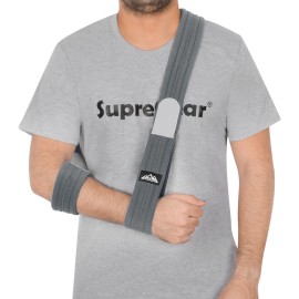 supregear Arm Sling, Adjustable Arm Support Strap, Lightweight Shoulder Immobilizer for Injured Elbow, Broken Collarbone, Torn Rotator Cuff, Dislocation or AC Separation, Left Right, Men Women