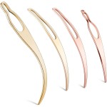 4 Pieces Sisterlock Retighten Tool, Dreadlock Tool for Hair, Dreadlock Crochet Needle, Loc Crochet Needle for Hair Extensions Styling Loc Maintenance(Rose Gold, Gold)