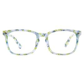 MAXJULI Blue Light Blocking Glasses,Computer Reading/Gaming/TV/Phones Glasses for Women Men(Porcelain Flower)