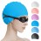 Tripsky Silicone Swim Cap,Comfortable Bathing Cap Ideal for Curly Short Medium Long Hair, Swimming Cap for Women and Men, Shower Caps Keep Hairstyle Unchanged (SKU Blue)