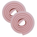 M2cbridge L Shape Extra Thick Furniture Table Edge Protectors Foam Baby Safety Bumper Guard 6.5 Ft (Pink(6.5ft x 2))