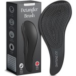 Lily England Hair Brush for Men with Curly, Thick, Straight & Natural Hair - Lightweight Mens Brush with Smooth Flexible Bristles - Black Hairbrush for Man with Wet & Dry Hair