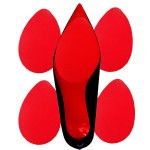 CZBYXA12 Red Bottom Shoe Sole Protector Compatible with Christian Louboutin Heels | Non-Slip Sole Pads for Shoes | Anti-Slip Grips for Shoe Bottom Repair, Protection & Traction(Red, 4.3x3.0 TF 4Pcs)