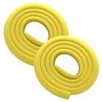 M2cbridge L Shape Extra Thick Furniture Table Edge Protectors Foam Baby Safety Bumper Guard 6.5 Ft (Yellow(6.5ft x 2))