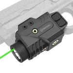 DEFENTAC 800lm Pistol Light and Green Laser Sight Combo for Guns, Tactical Flashlight White LED and Green Beam Combo, Magnetic Charging