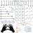 TKKUY 80PCS Nose Piercing Kit: Stainless Steel Body Piercing Jewelry with 12G, 14G, 16G, 20G Needles for Ear, Nose, Lip, Eyebrow