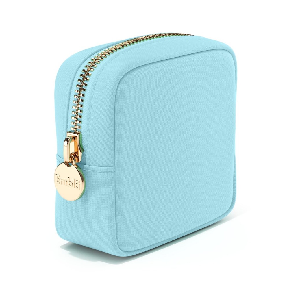 Embla Makeup Bag Travel Cosmetics Pouch and Toiletry Bag, Nylon Zipper Pouch Purse, Cute Make Up Organizer Storage Tote for Women Girls, Travel Skincare Case, Small Makeup Bags, Cotton Candy