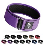 Gymreapers Quick Locking Weight Lifting Belt for Men Gym Belt for Powerlifting Deadlift Belt with 4 Inch Neoprene Metal Buckle Back Support Weightlifting Belt Women (X-Large, Purple)