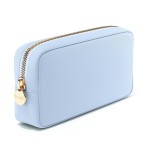 Embla Makeup Bag Travel Cosmetics Pouch and Toiletry Bag, Nylon Zipper Pouch Purse, Cute Make Up Organizer Storage Tote for Women Girls, Waterproof Travel Skincare Case, Small Makeup Bags, Sky Blue