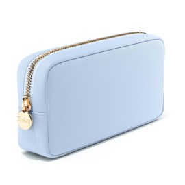 Embla Makeup Bag Travel Cosmetics Pouch and Toiletry Bag, Nylon Zipper Pouch Purse, Cute Make Up Organizer Storage Tote for Women Girls, Waterproof Travel Skincare Case, Small Makeup Bags, Sky Blue