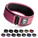 Gymreapers Quick Locking Weight Lifting Belt for Men Gym Belt for Powerlifting Deadlift Belt with 4 Inch Neoprene Metal Buckle Back Support Weightlifting Belt Women (Large, Pink)