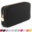 Embla Makeup Bag Travel Cosmetics Pouch and Toiletry Bag, Nylon Zipper Pouch Purse, Cute Make Up Organizer Storage Tote for Women Girls, Waterproof Travel Skincare Case, Small Makeup Bags, Black