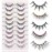 Losha Manga Lashes Fluffy Faux Mink Lashes Natural Look 5 Style Mixed Fake Eyelashes 10 Pairs Anime Lashes Look Like Individual Clusters (Mix)