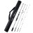 4 Piece Travel Spinning Fishing Rods Portable 4 Sections Lightweight Carbon Fiber Poles M Power MF Action 8ft Silver