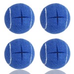 Mloowa Precut Tennis Balls for Walkers 4 Pcs Balls with Precut Opening for Easy Installation,Walker Accessories for Seniors Fit Most Walkers,for Furniture Legs and Floor Protection (Blue)