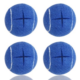 Mloowa Precut Tennis Balls for Walkers 4 Pcs Balls with Precut Opening for Easy Installation,Walker Accessories for Seniors Fit Most Walkers,for Furniture Legs and Floor Protection (Blue)