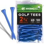 WHAMZ33 W Professional Bamboo Golf Tee 3 1/4 inch Tee Pack of 100, Blue