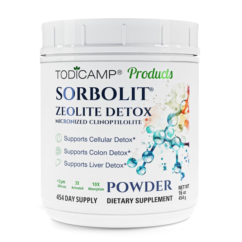 TODICAMP Zeolite Detox Sorbolit - Zeolite Binder Supplement for Full Body Detox - Gut Cleanse, Cellular and Liver Detox (1 Pound (Pack of 1))
