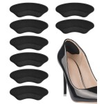 Heel Pads for Shoe That are Too Big, Inserts for Women, Heel Grips for Womens Mens, Protectors Cushion Liners for Blisters Loose Shoes, Comfort Fillers (Black 4Pairs)