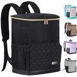 Wolka Cooler Backpack 30 Cans,Portable Backpack Coolers Insulated Leak Proof,Waterproof Soft Sided Cooler Bag for Travel,Beach,Camping,Picnic,Lunch Backpack for Women (Black Shark)