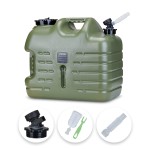 UPWOIGH Camping Water Container, 8.2 Gallon Water Jug(17.2x14.6x9.9 in), Truly No Leakage Water Storage, Big Green Water Tank,BPA Free Portable Emergency Water Storage for Camping, Hiking,Hurricane