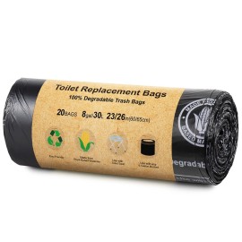 BLIKA Portable Toilet Bags for Camping, 20 Count Toilet Replacement Bags, 8 Gallon, 30 Liter, Heavy Duty 1 Mil, Camping Toilet Bags for Travel, Toilet Waste Bags