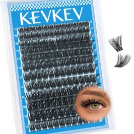 KEVKEV Lash Clusters 144 Pcs Eyelash Clusters Wispy Natural Cluster Eyelash Extension Thin Band & Soft Mix Length Lashes DIY Lash Extensions at Home Easy to Apply(Cirrus,8-18mix)