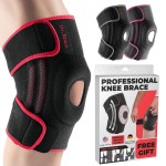 DR. BRACE ELITE Knee Brace with Side Stabilizers & Patella Gel Pads for Maximum Knee Pain Support and knee recovery for men and women-Please Check How To Size Video (Sunrise, X-Large)