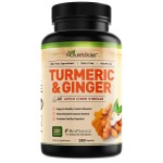 Nature\'s Base Turmeric and Ginger Supplement - with Curcumin, Apple Cider Vinegar & BioPerine Black Pepper Extract - 95% Curcuminoids - 240 Capsules
